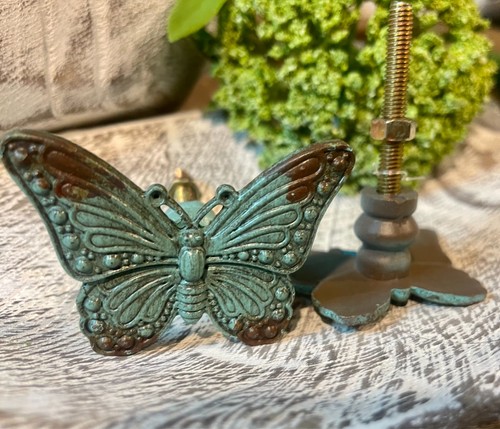 Butterfly drawer knob jade - butterfly,