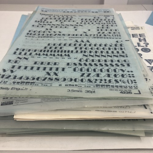 Letraset letters numbers lot - letraset,
