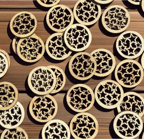 Rustic wooden circles with - 50,