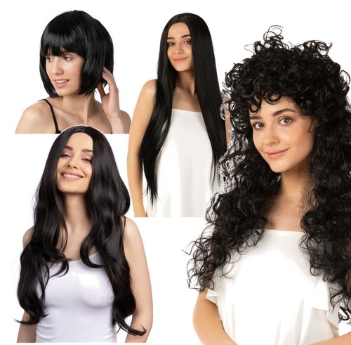 Black ladies wig - black,