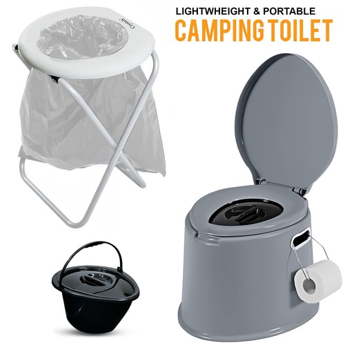 Portable camping toilet - 6l,