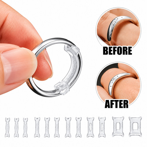 12pcs silicone ring size - ring,
