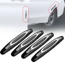 4pcs Car Door Edge Guard Strip Scratch Protector Anti-collision Trim Black Set