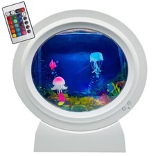 Round LED Jellyfish Aquarium Tank Remote Control USB or Battery Powered – 38cm