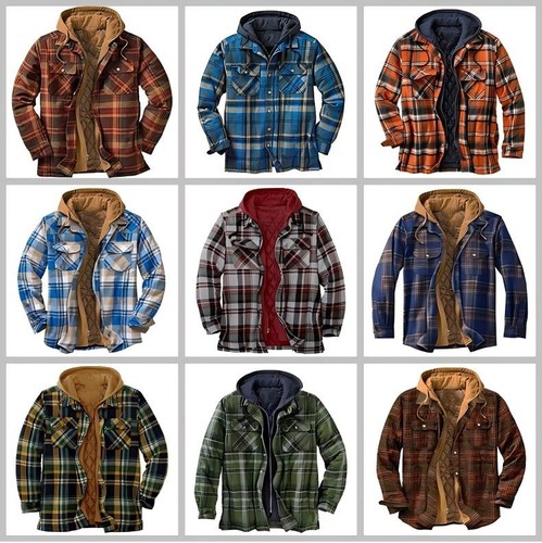 Men long sleeved plaid shirt - men's,