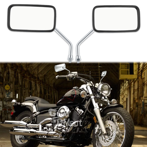 Chrome m10 10mm rearview - chrome, side