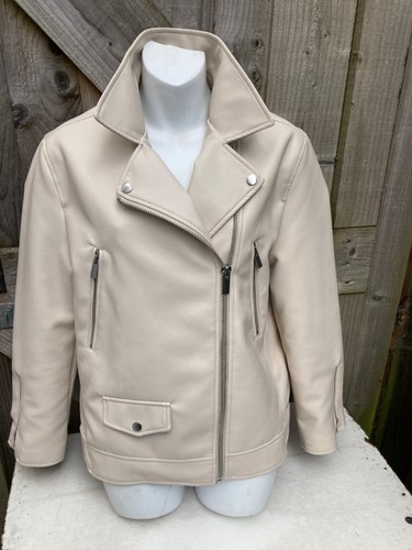 Zara cream ecru faux leather - cream/ecru,