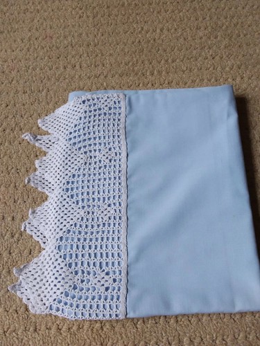 Pillowcase with crochet cotton - pillowcase,