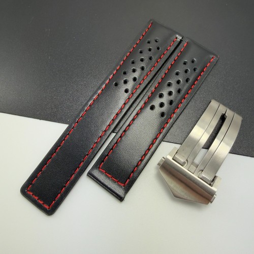Black red leather - red,