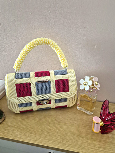 Handmade check rope woven - handmade,