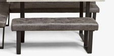Next Monza Faux Leather Dark Grey Curtis Dining Bench Brand New in Box