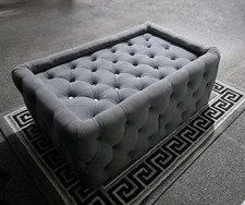 DARK GREY RECTANGULAR VELVET