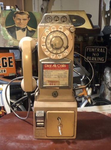 Vintage slot pay phone - vintage,