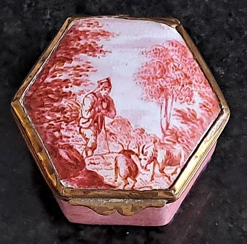 Rare 18th bilston - 18th, hexagonal