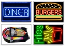 American Diner Fridge Magnet