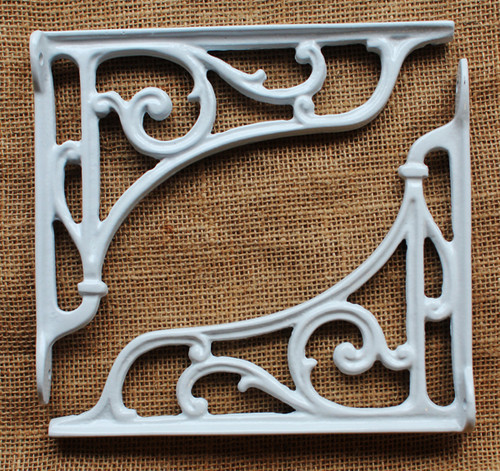 Pair white antique - antique, cast