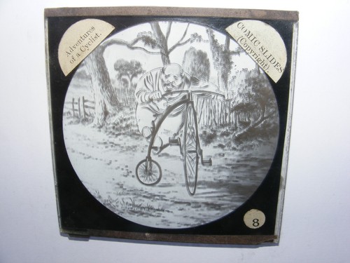 Antique magic lantern glass - antique,