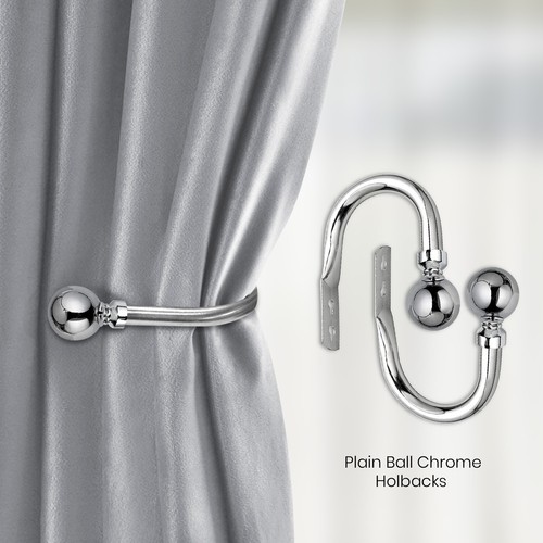 Metal curtain hold backs - 2,