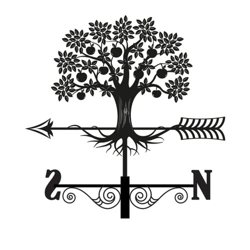 Metal apple tree - metal,