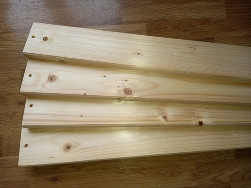 Solid pine bed slats fit - pine, 4.