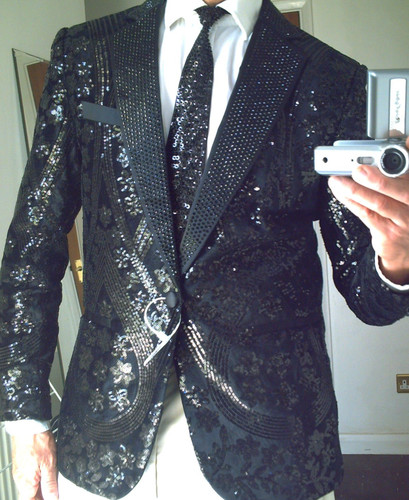 Black sequin rhinestone - black,