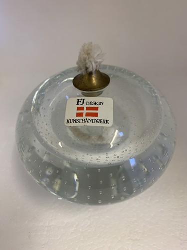 Solid glass oil lamp - glass,