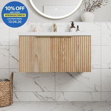 Fluted 800mm Bathroom Vanity
