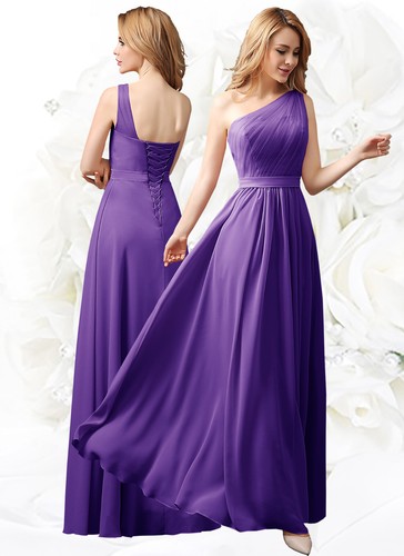One shoulder strap chiffon - one,