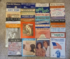 LOT OF 32 Vintage Piano Sheet Music Solos