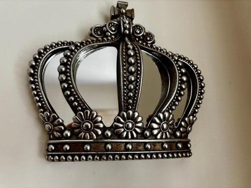 Crown wall mirror - wall, silver
