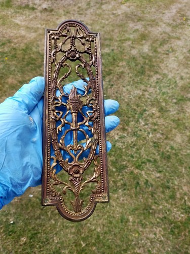 Antique brass pierced finger - antique,