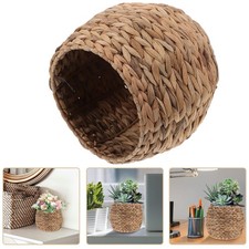  Storage Basket Desk Flower Basket Hyacinth Woven Basket Decorative Basket
