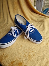 Vans Authentic Trainers Womens Size UK 4 Blue Canvas Low Skate Shoes