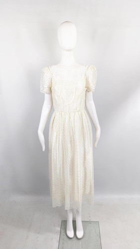 Vintage 70s 80s cream - vintage, lace