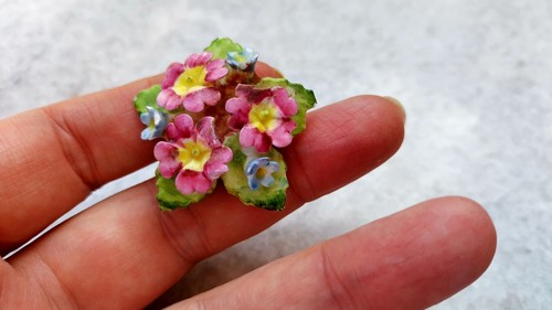 Vintage porcelain brooch - , by