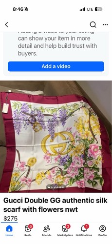Vintage silk gucci double - double, g