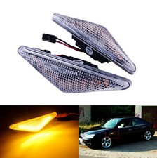 2x Clear Len Amber LED Side