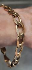 Italian Heavy Solid 9ct Gold Bracelet. 21 Grams. 8.1/2 inches long. xfeod.