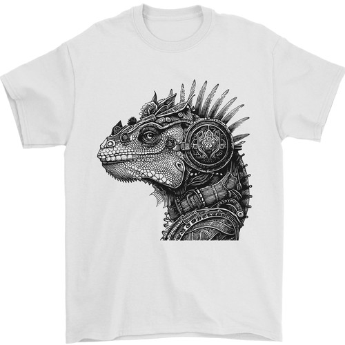 Steampunk iguana mens shirt - iguana, t-shirt