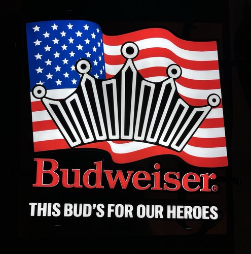 Budweiser american flag - american,