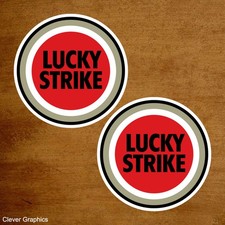 Lucky Strike Classic Stickers x2 with FREE POSTAGE.