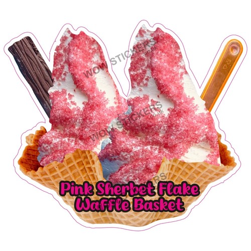 Ice cream van sticker pink - ice,