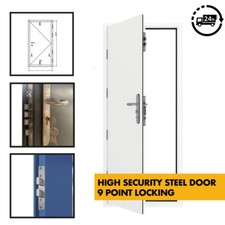 HIGH SECURITY 9-POINT MULTI-POINT STEEL SECURITY DOOR - ULTRA HEAVY DUTY