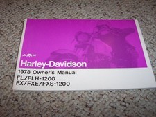 1978 Harley Davidson FL FLH FX FXE FXS1200 Shovelhead Owner User Manual ORIGINAL