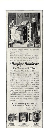 1923 winship wardrobe trunk - winship, wardrobe:
