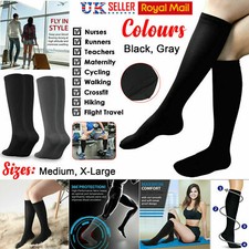 COMPRESSION FLIGHT SOCKS UNISEX MIRACLE TRAVEL ANTI SWELLING FATIGUE DVT SUPPORT