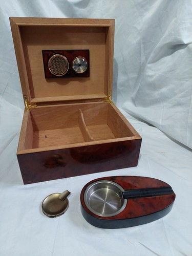 Humidor cigar box burr walnut - humidor,