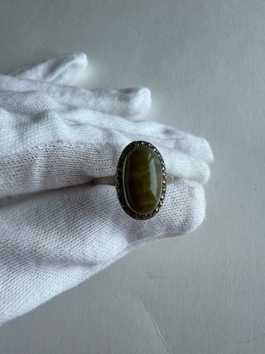 Vintage sterling silver oval - silver,