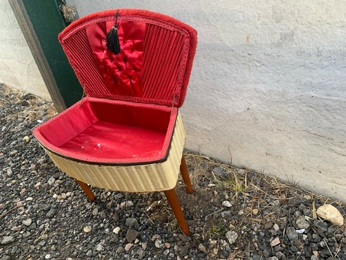 Vintage sewing workbox with