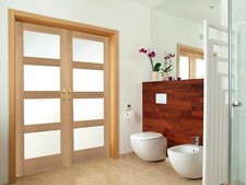 door pair internal french doors shaker 4 light frosted glass oak unfinished pair